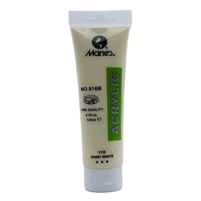 Maries Acrylic Paint Ivory White 110 75ml tube for canvas painting and art supplies 