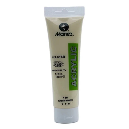 Maries Acrylic Paint Ivory White 110 75ml tube for canvas painting and art supplies 