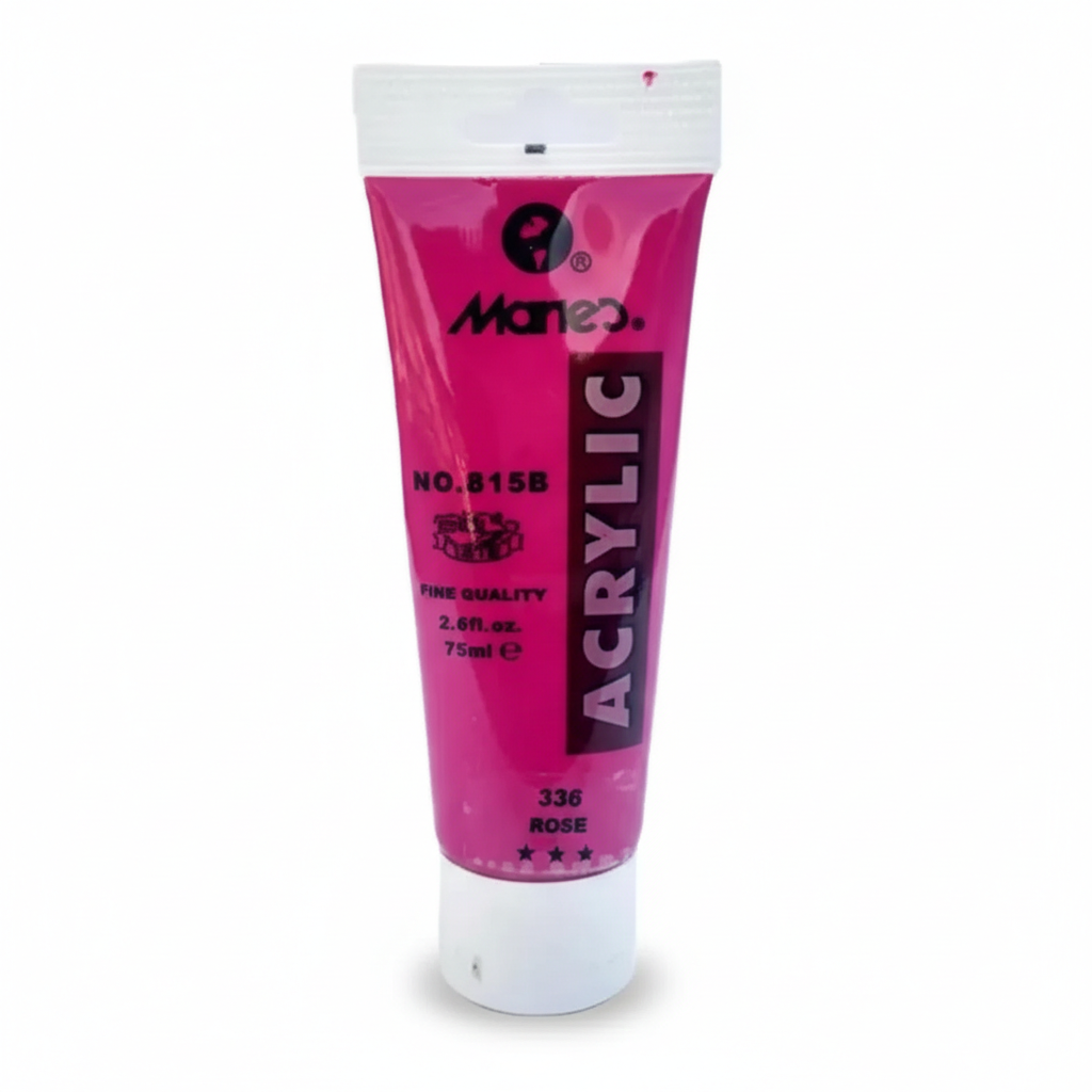 Maries Acrylic Paint 75ml Rose No.815B in pink tube with white cap