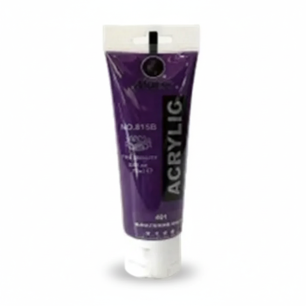 Acrylic Paint 75ml tube in marries color with white cap and purple packaging