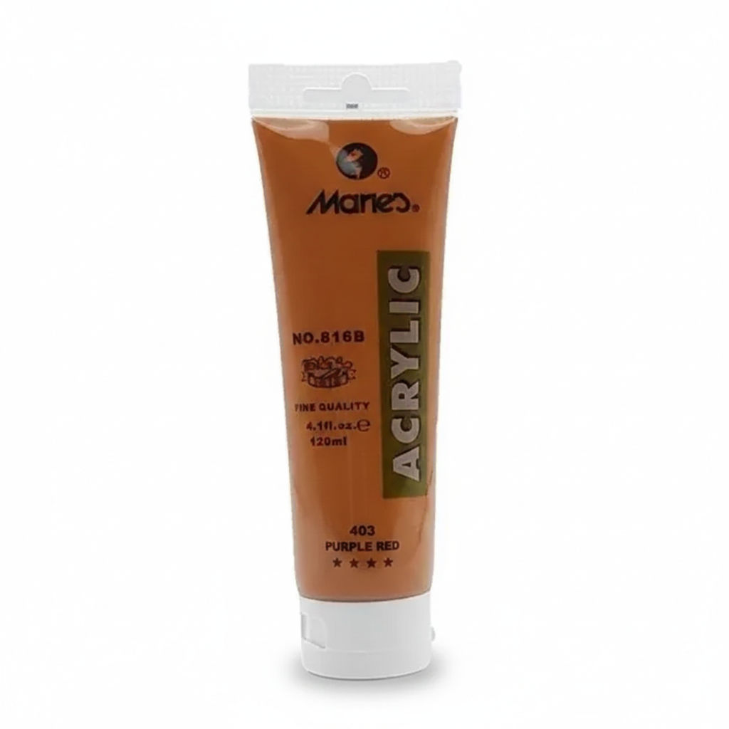 Marries Acrylic Paint 120ml tube in Purple Red shade (403), No. 818B with fine quality rating