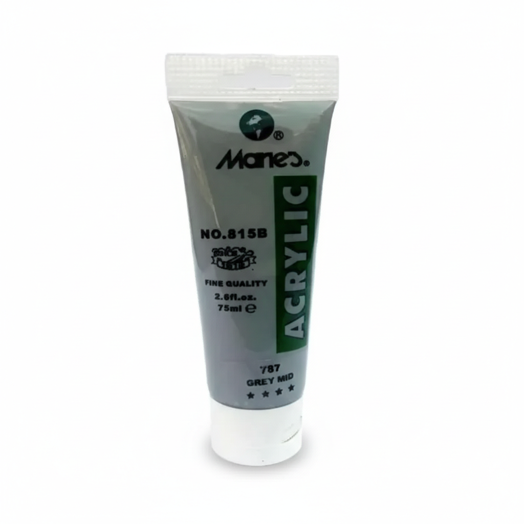 Maries Acrylic Paint 75ml tube No.815B in Grey Mid shade with white cap and green label
