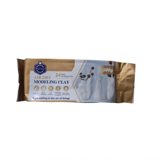 Kijo Smiling Air Dry Modeling Clay 500g white package with 24 hour drying time