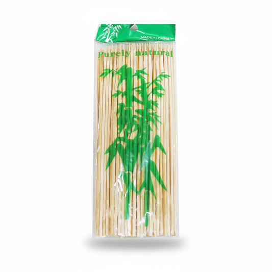 Purely Natural Art Bamboo Sticks 12 Inch pack featuring natural wooden sticks in clear plastic packaging with green bamboo leaf branding.