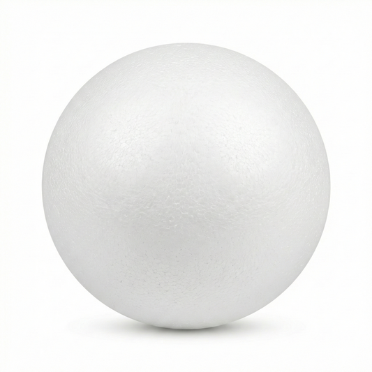 Art Thermo Balls 30mm - single white polystyrene sphere shown against white background, smooth finish, spherical shape