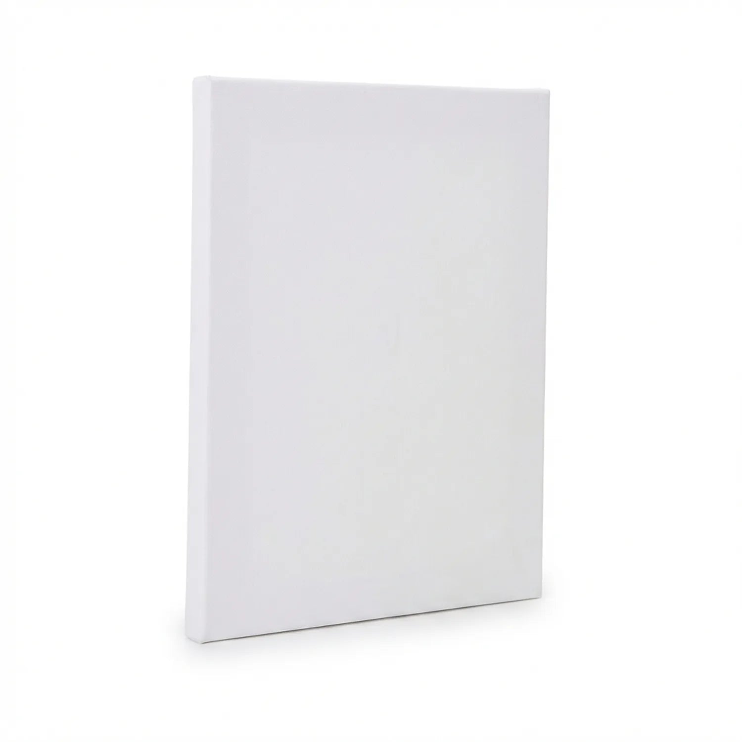 White blank canvas panel 12x24 inches on white background, professional grade primed canvas for painting