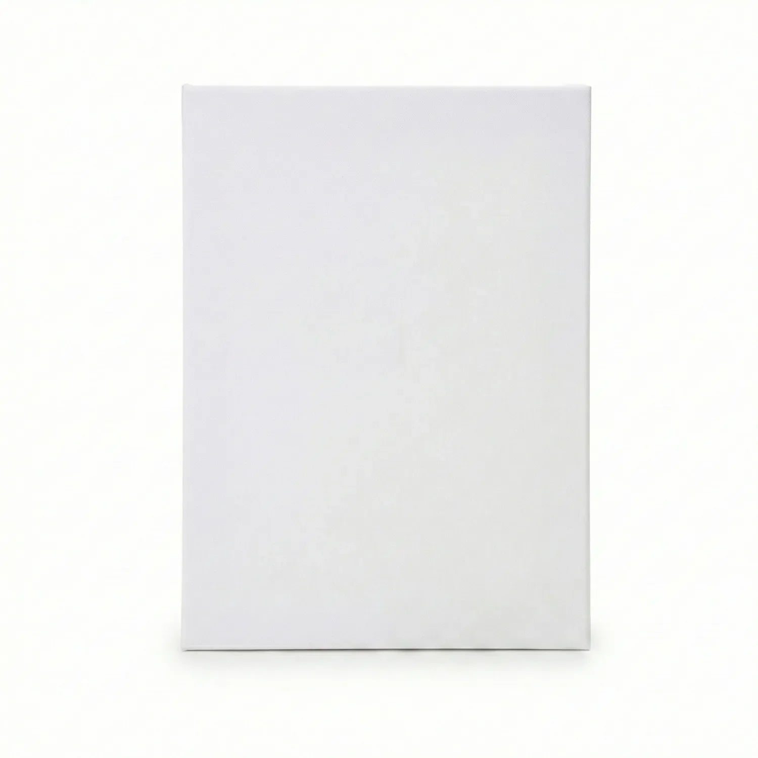 White 18x18 blank canvas, pre-stretched and primed, shown standing upright against white background