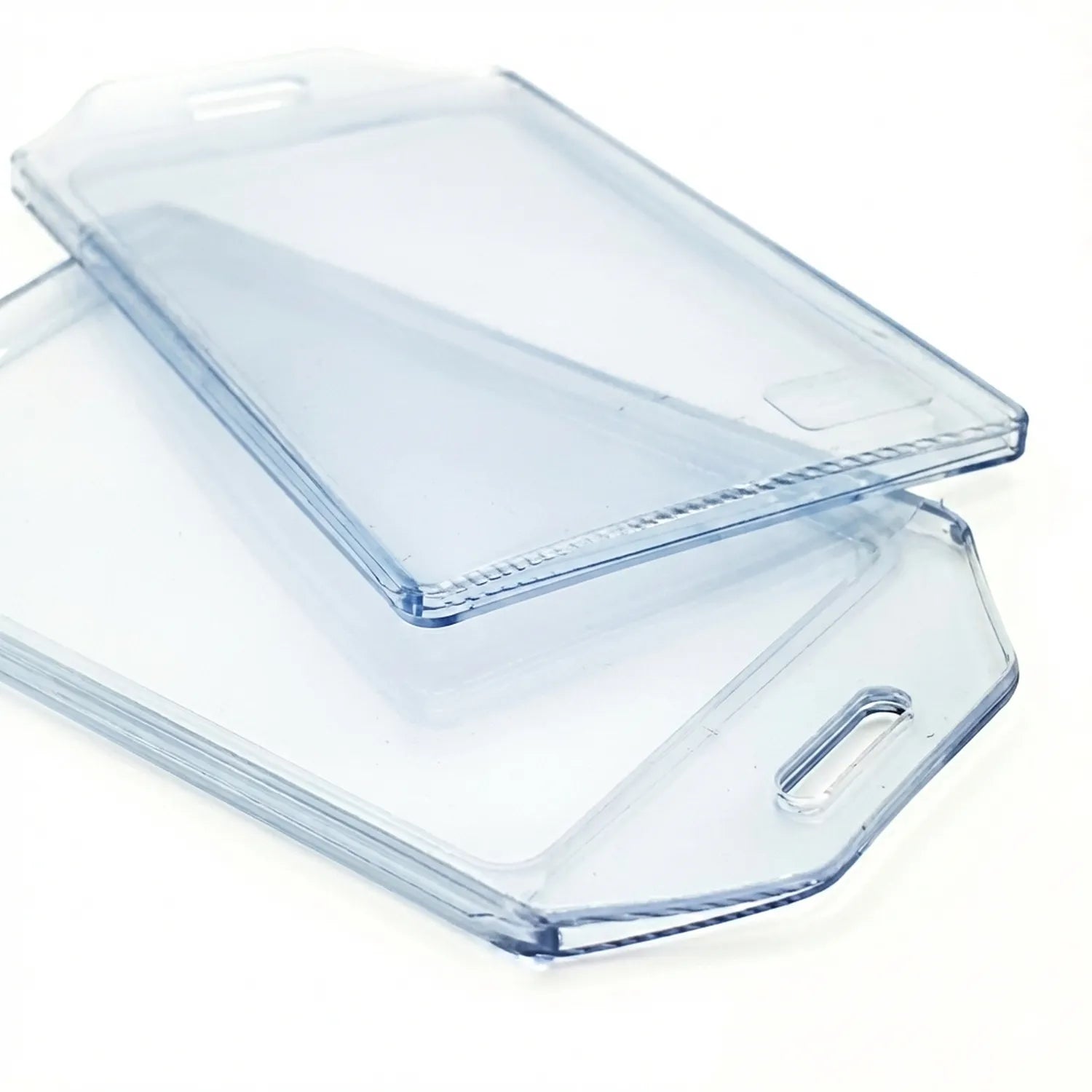 Card Case T065 clear plastic stackable storage organizer with handles, showing open lid and closed base configuration