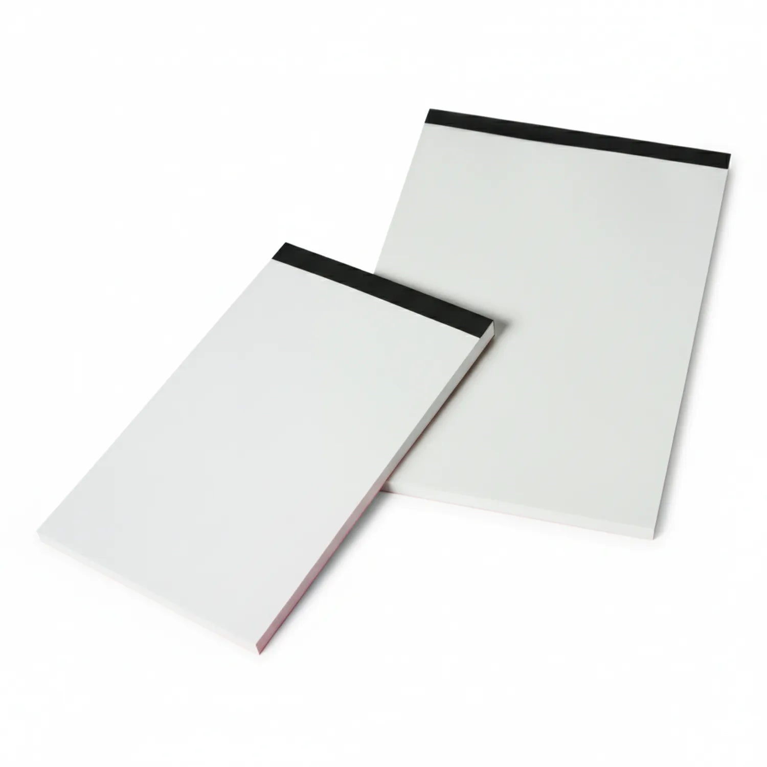 Two Drafting Pad C40 white paper pads with black binding strips, shown at an angle on white background