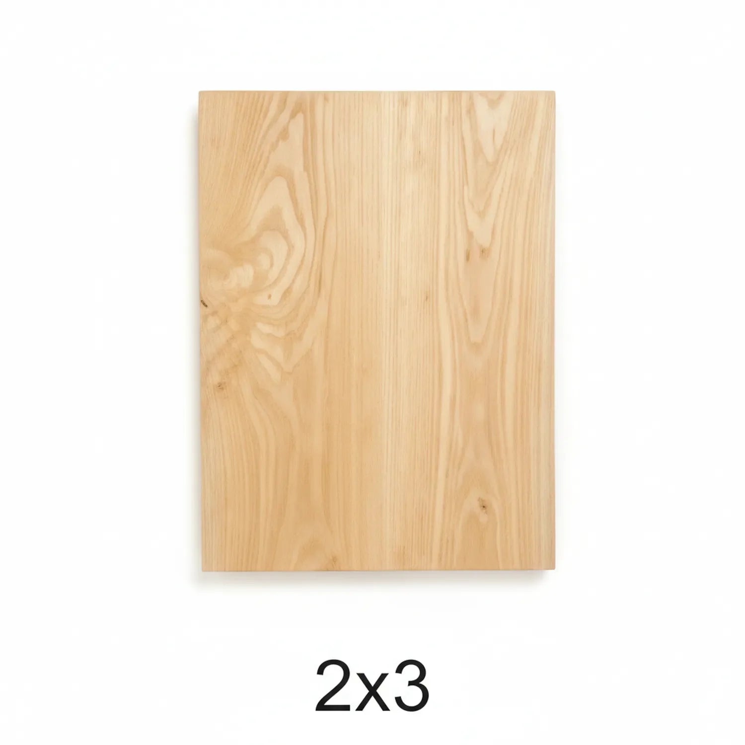 Natural light pine wood drawing board 2x3 with smooth finish and visible wood grain detail, shown on white background