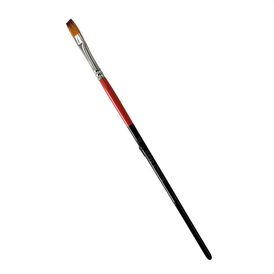 Keep Smiling Flat Brush No. 2 with natural bristles, metal ferrule, red and black handle