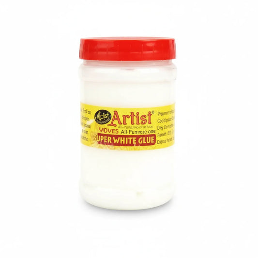 Alicist Artist Super White Glue 500G jar with red cap - all-purpose adhesive for crafting and art projects