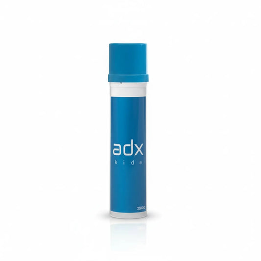 ADX Kide Glue Paper spray adhesive canister, 52G, blue and white packaging with blue cap, isolated on white background