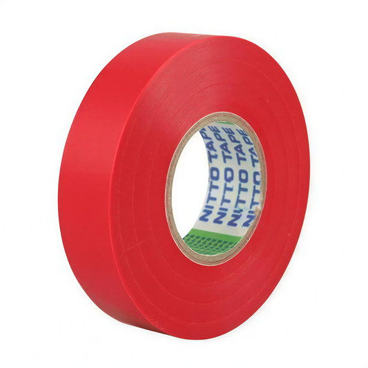Nitto Red Electrical Tape 10P Roll with blue and white branded core visible