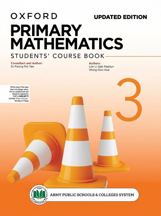 Oxford Primary Mathematics Students Course Book 3 Updated Edition with orange traffic cones on cover