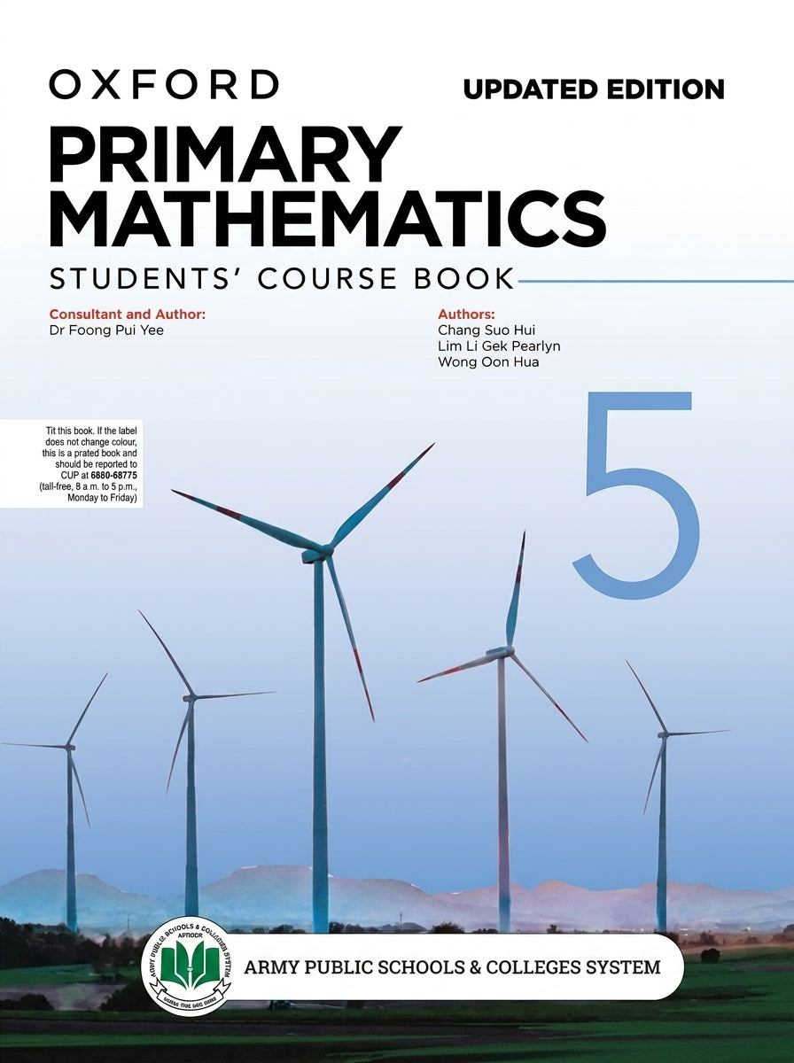 Oxford Primary Mathematics Student Course Book 5 Updated Edition with wind turbine landscape cover design