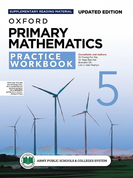 Oxford Primary Mathematics Practice Workbook 5 Updated Edition with wind turbine cover design