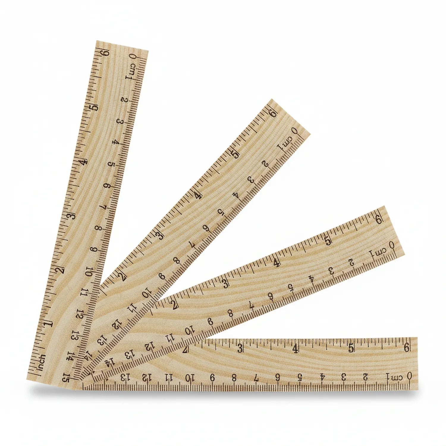 Scale Wood 24 Inch Imperial Ruler showing multiple wooden rulers with clear measurement markings and Imperial scale divisions for drafting and design work