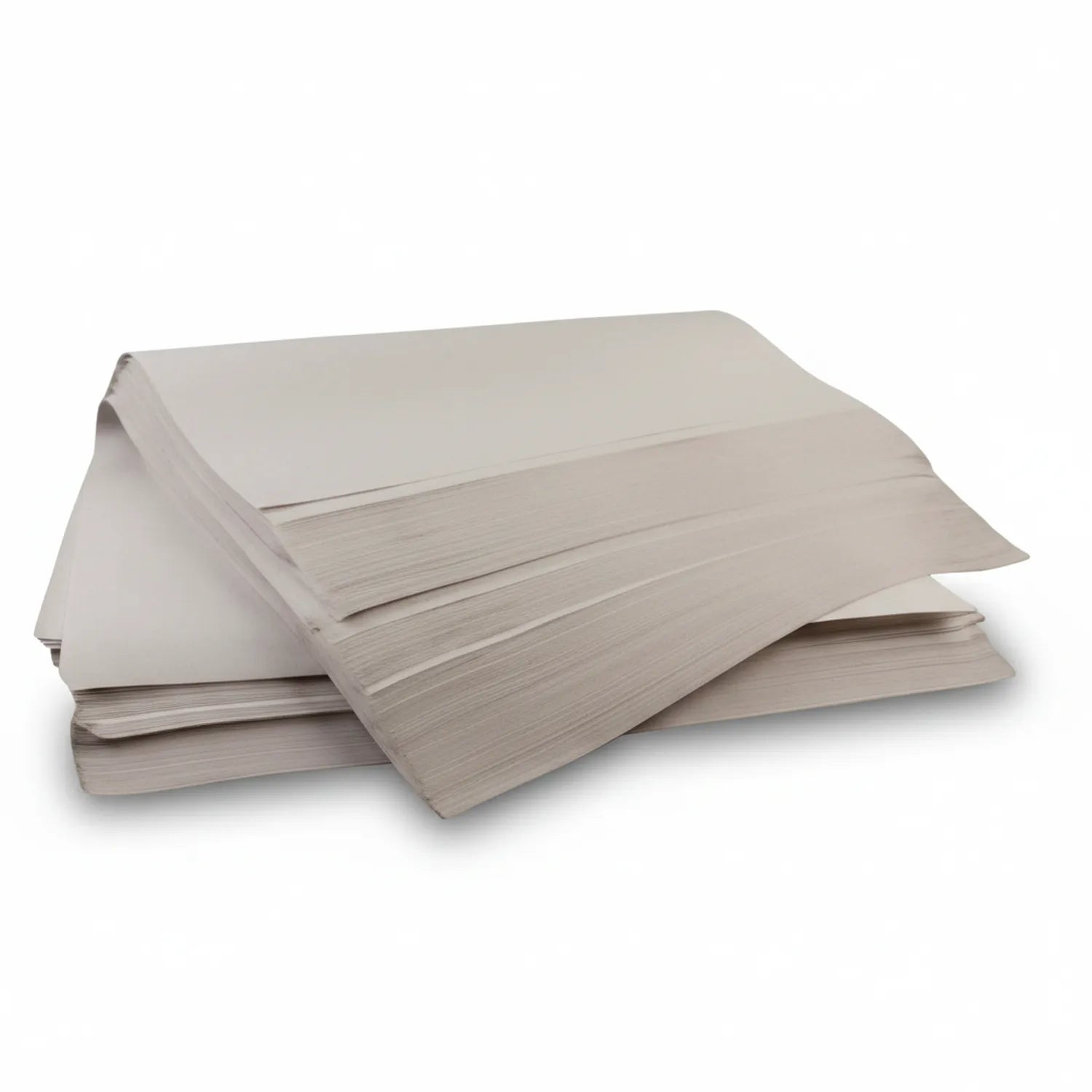 Stack of white Sheet News Print paper sheets showing multiple reams bundled together with visible paper edges and bright white surface finish