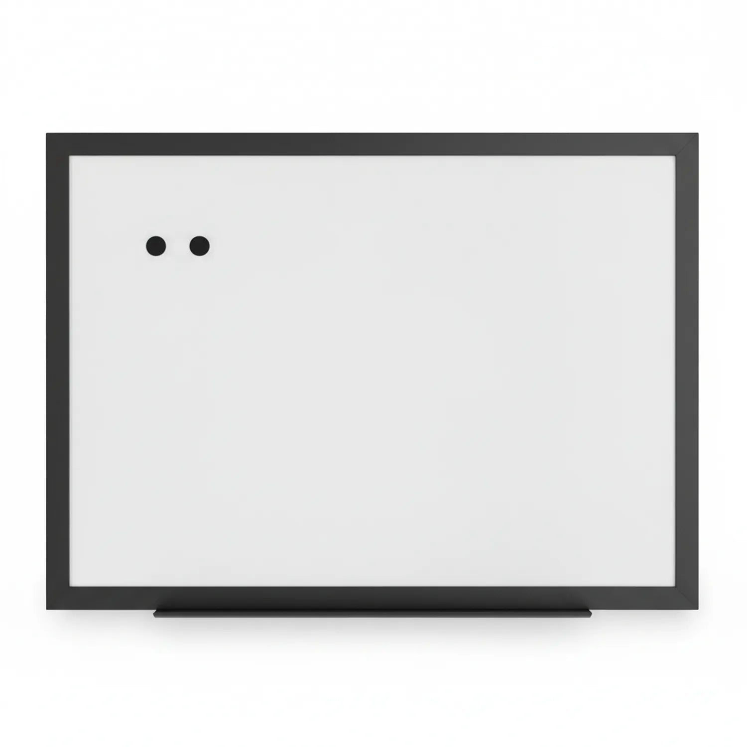 White Board 18x24 with black frame and integrated pen holders, shown from front view